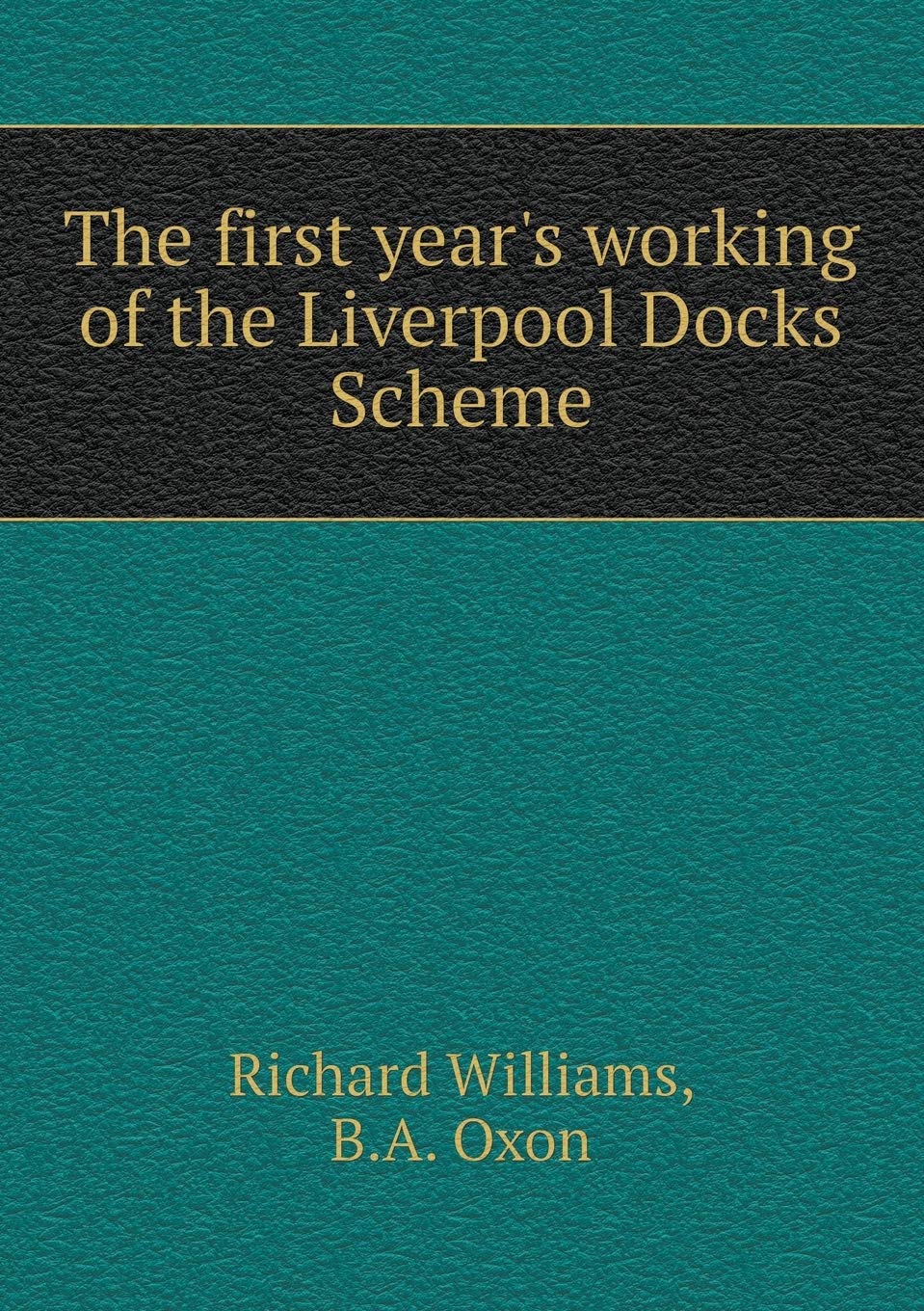 The First Year's Working of the Liverpool Docks Scheme Politics & History