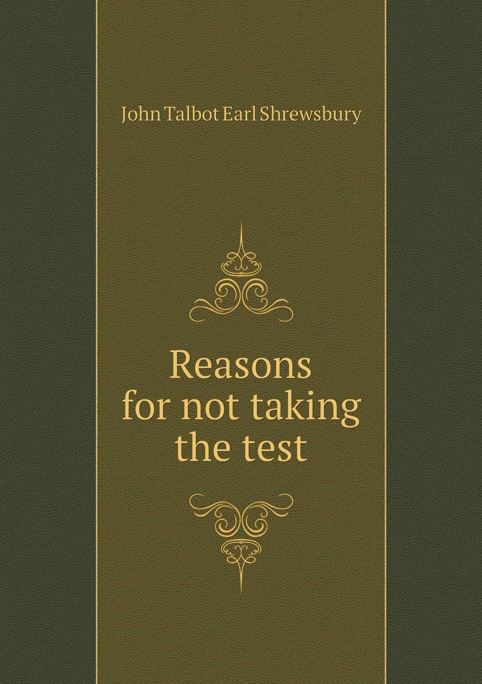 Reasons for not taking the test Books