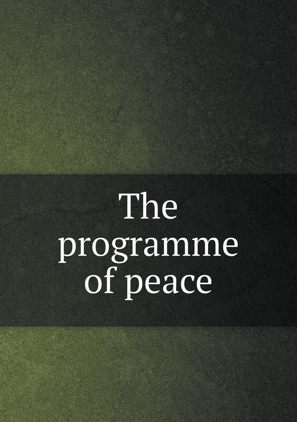 The programme of peace Books