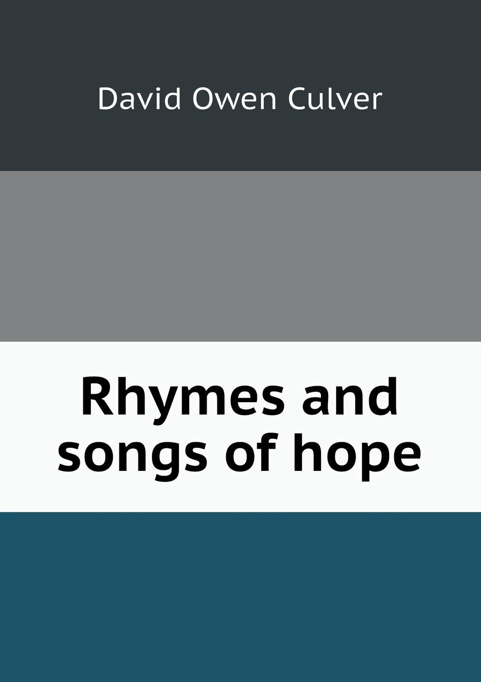Rhymes and songs of hope Books