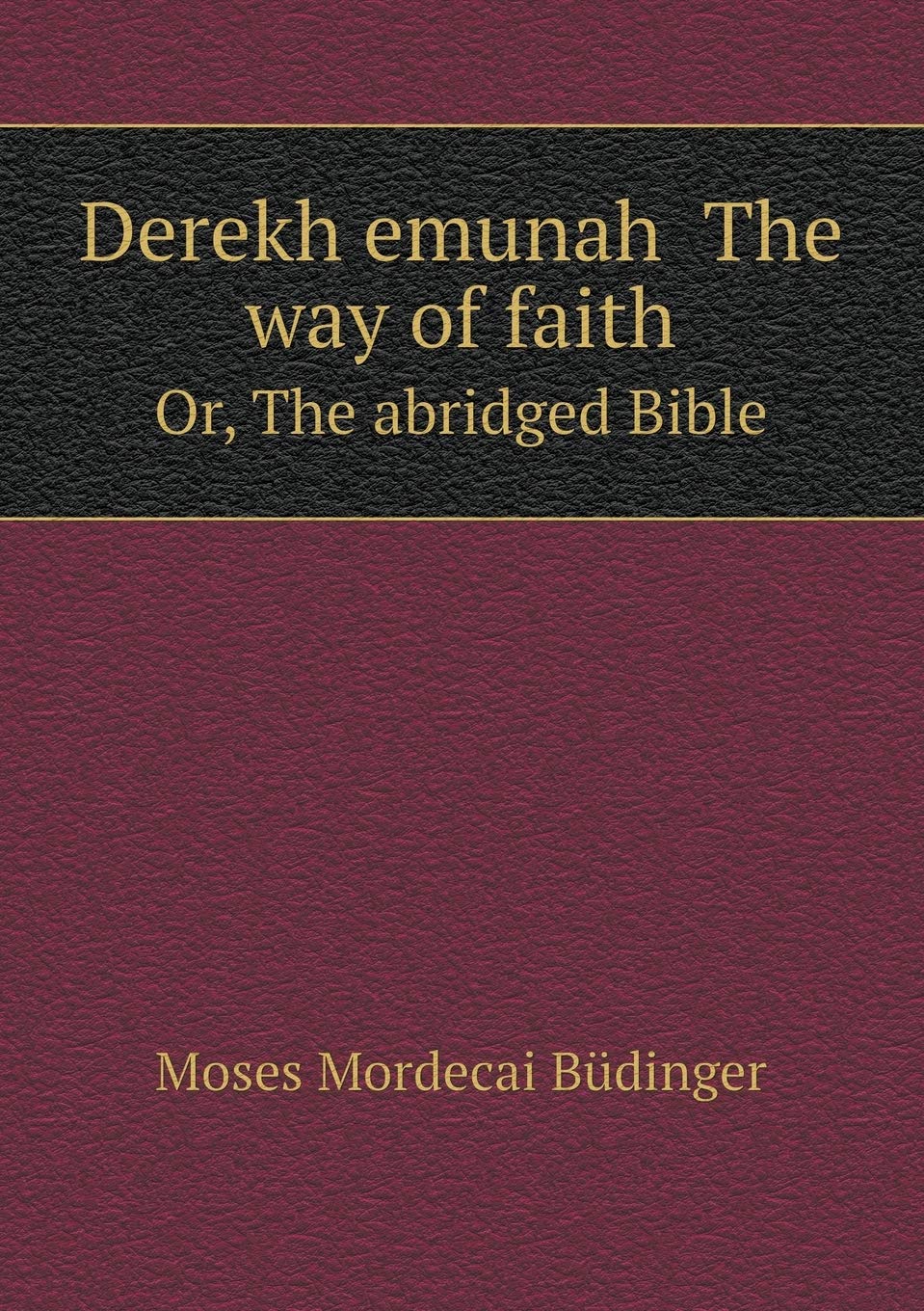 Derekh emunah The way of faith Or, The abridged Bible Books
