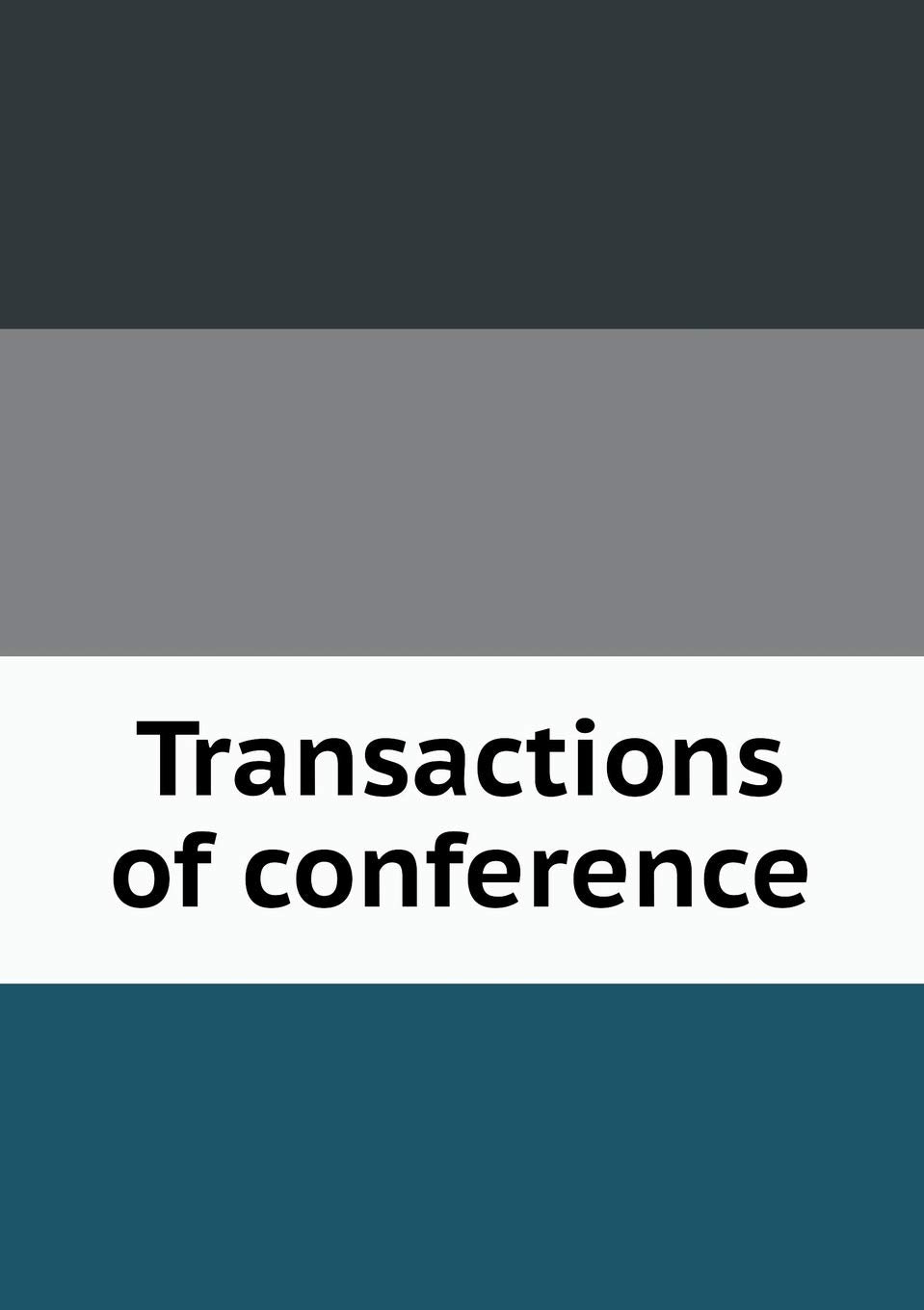 Product Image: Transactions of conference