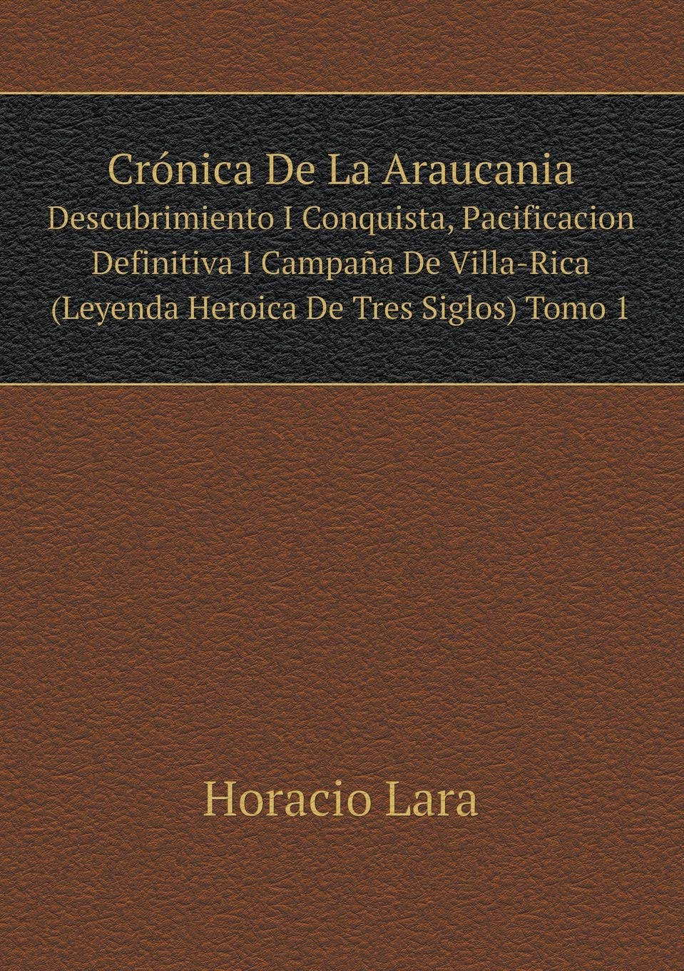 Crónica De La Araucania Descubrimiento I Conquista, Pacificacion Definitiva I Campaña De Villa-Rica (Leyenda Heroica De Tres Siglos) Tomo 1 Politics & History