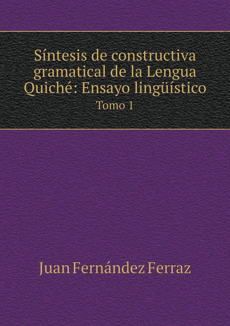 Síntesis de constructiva gramatical de la Lengua Quiché: Ensayo lingüístico Tomo 1 Foreign Languages ​​& Dictionaries