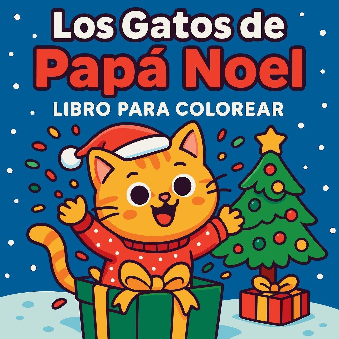 Los Gatos de Papá Noel - Libro para Colorear Non-fiction