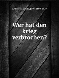 Wer hat den krieg verbrochen? Books