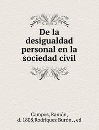 Product Image: De La Desigualdad Personal En La Socied
