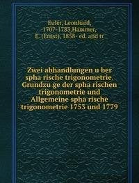 Product Image: Zwei Abhandlungen Uìber Sphaìrische Tri