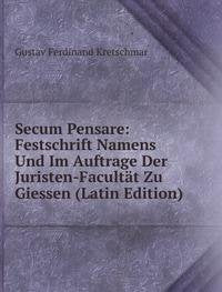 Secum Pensare Festschrift Namens Und Im Books