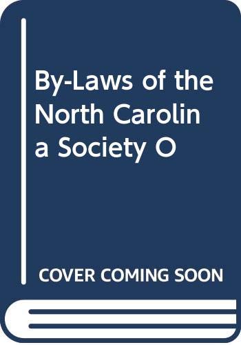 By-Laws of the North Carolina Society O Books