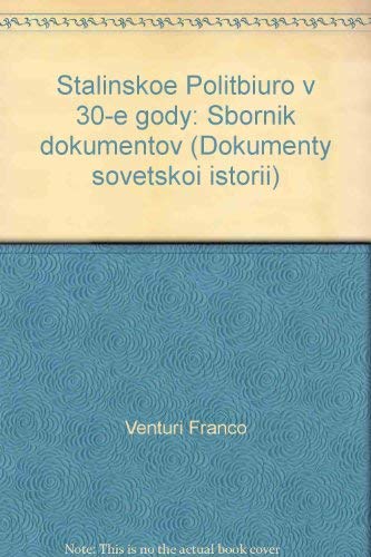 Stalinskoe Politbiuro V 30-E Gody book