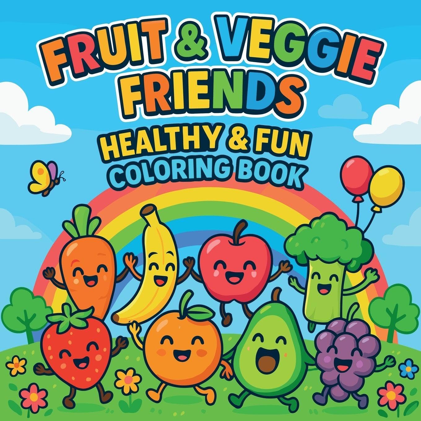 Fruit & Veggie Friends - Healthy & Fun Coloring Book Tiptoi & Games