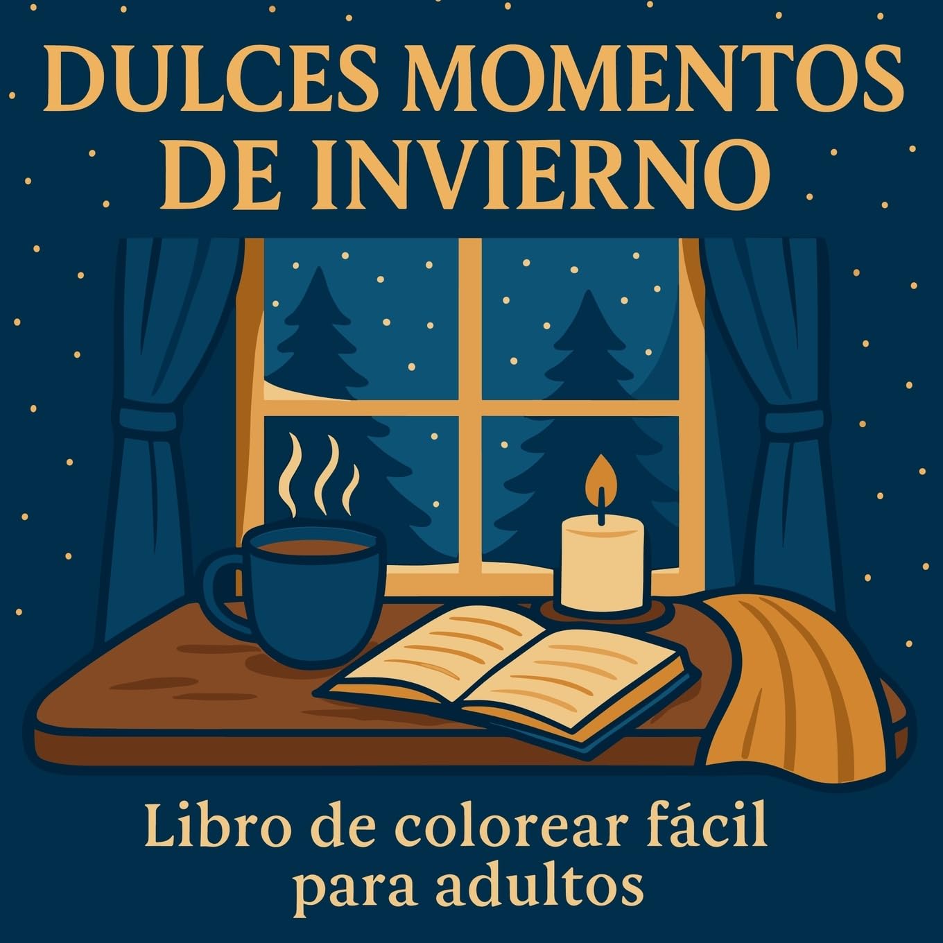 Dulces momentos de invierno - Libro de colorear facil para adultos Lifestyle