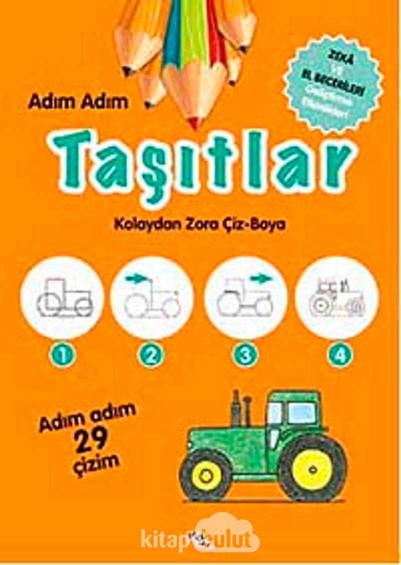 Adim Adim Tasitlar - Zeka ve El Becerileri Gelistirme Etkinlikleri Books