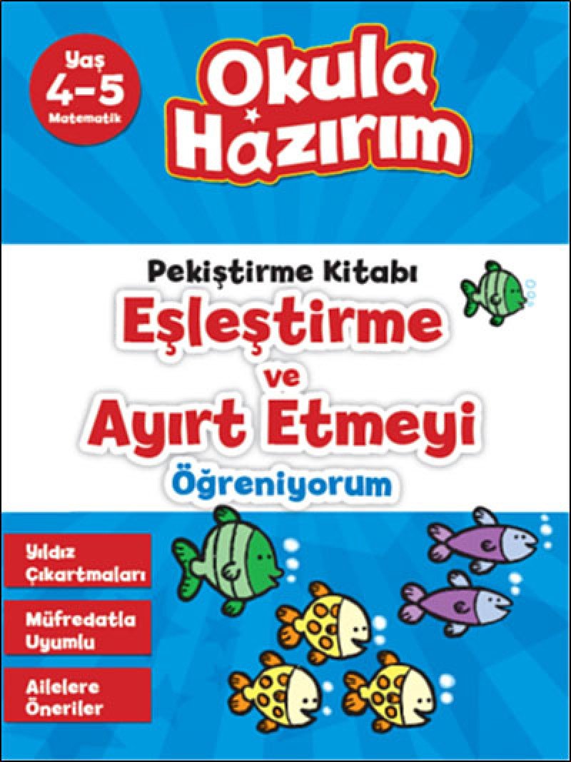 Okula Hazırım 6: Pekiştirme Kitabı Eşleştirme ve Ayırt Etmeyi Öğreniyorum: 100'den Fazla Yıldız Çıkartması Contemporary literature Books