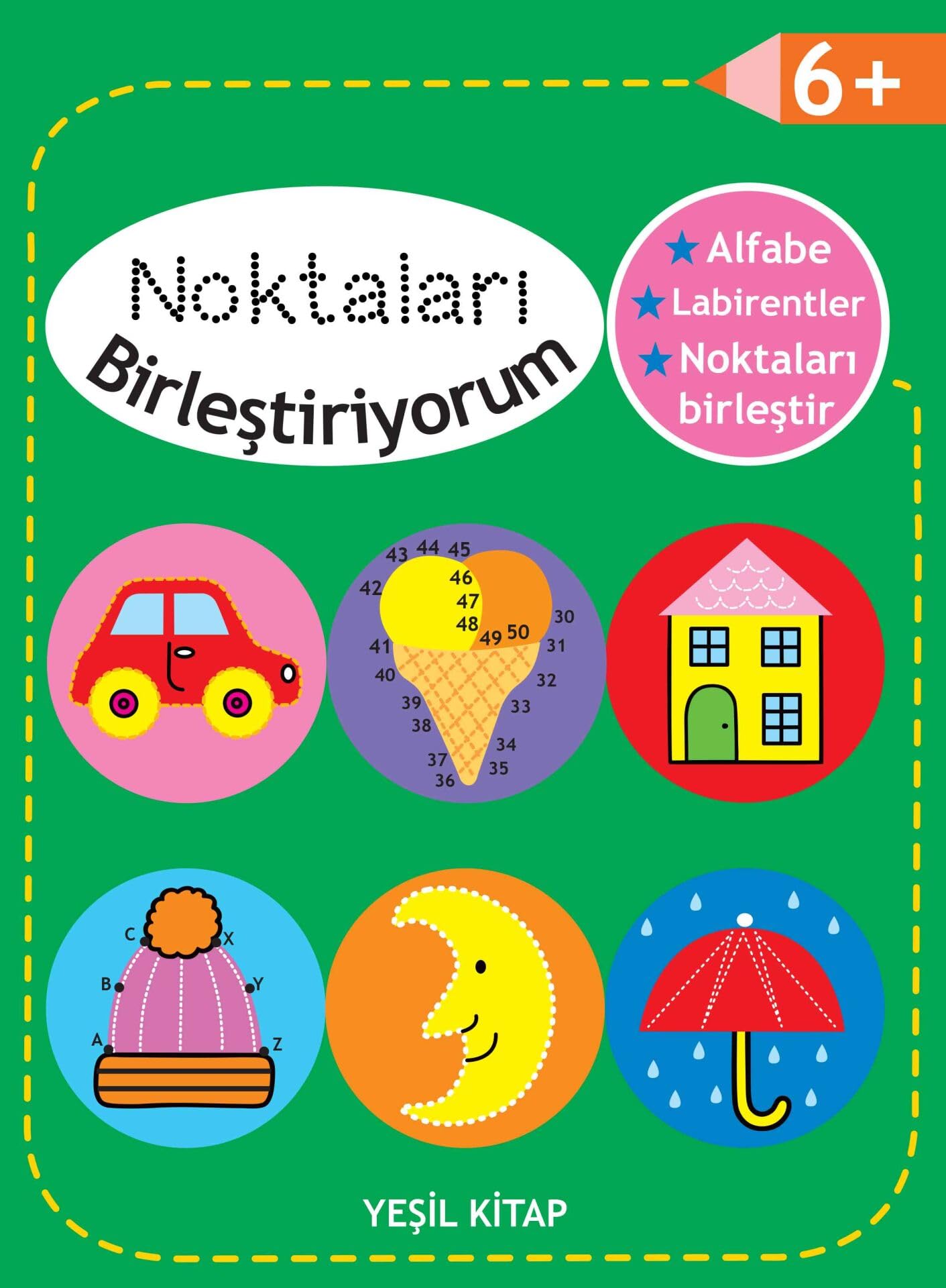 Noktalari Birlestiriyorum Yesil Kitap - 6 Yas Ustu Books