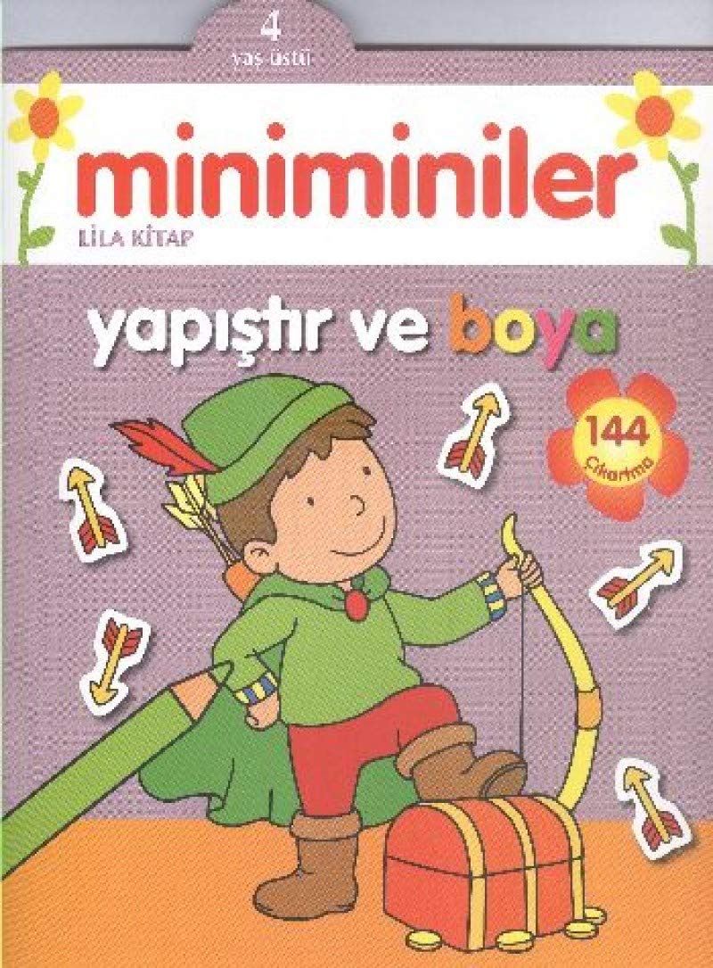 Miniminiler Lila Kitap Yapistir ve Boya 4 Yas Ustu Books