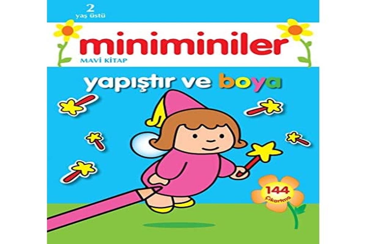 Miniminiler Mavi Kitap Yapistir ve Boya 2 Yas Ustu Books