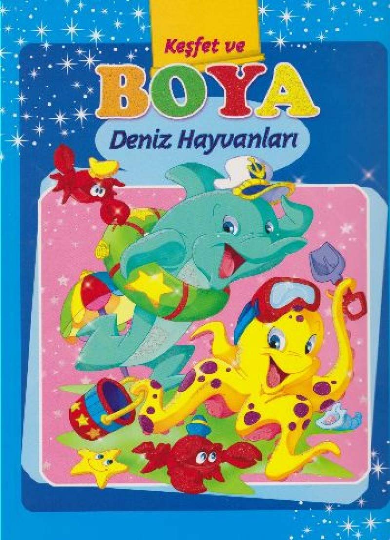 Keşfet ve Boya; Deniz Hayvanları Books