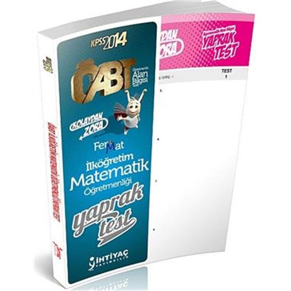 İhtiyaç 2014 ÖABT İlköğretim Matematik Öğretmenliği Yaprak Test Books