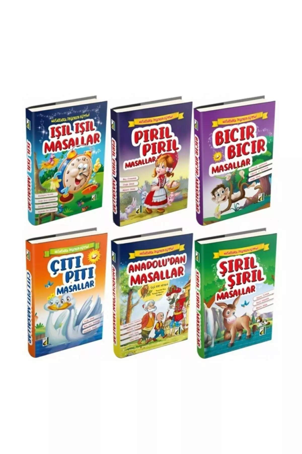 Bıcır Bıcır Masallar (Ciltli): Kıskançlık Yapmamak - Doğruluk ve Dürüstlük - Saygılı Olmak Fairy Tales & Legends