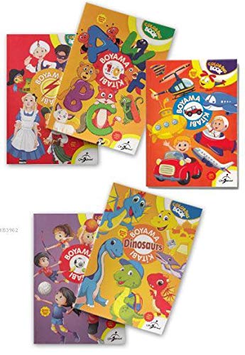 Aktiviteli Boyama Kitapları Set 1 - 5 Kitap Books