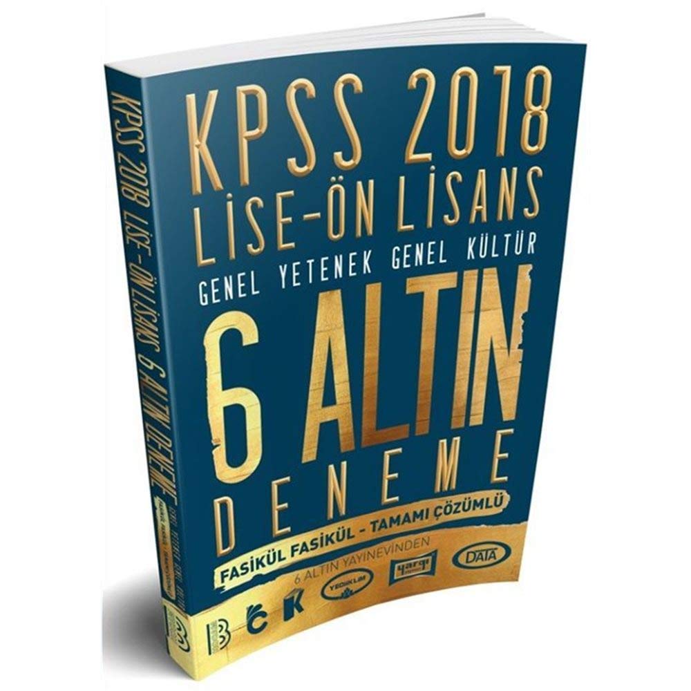 2018 KPSS Lise Ön Lisans Genel Yetenek Genel kültür Tamamı Çözümlü 6 Altın Deneme Books