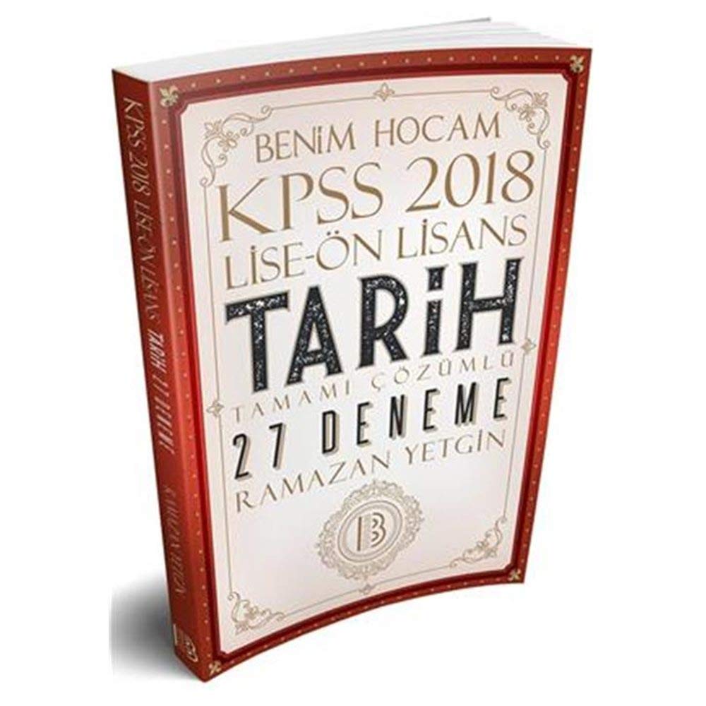 2018 KPSS Lise Önlisans Tarih Tamamı Çözümlü 27 Deneme Books