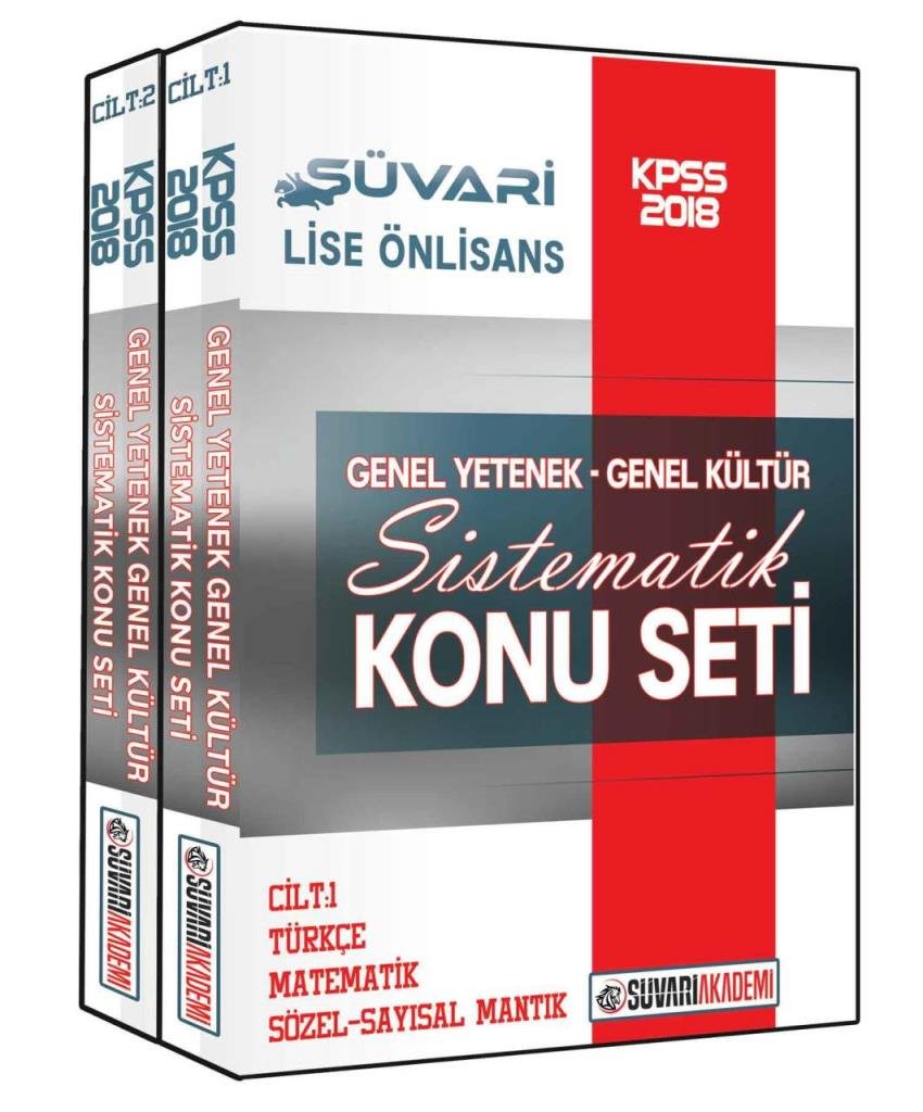 2018 KPSS Lise Önlisans Genel Yetenek Genel Kültür Sistematik Konu Seti Books