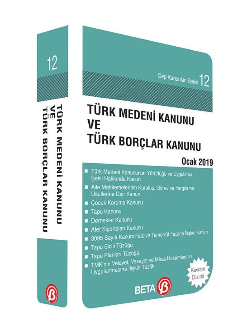 Türk Medeni Kanunu ve Türk Borçlar Kanunu (Cep Boy): Ocak 2019 Law