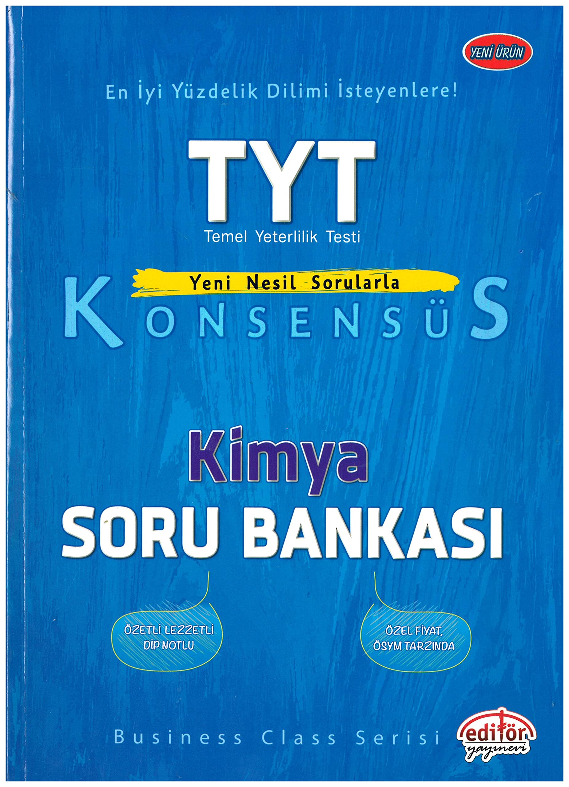Editör Yayınları TYT Kimya Konsensüs Kimya Soru Bankası Editör Books