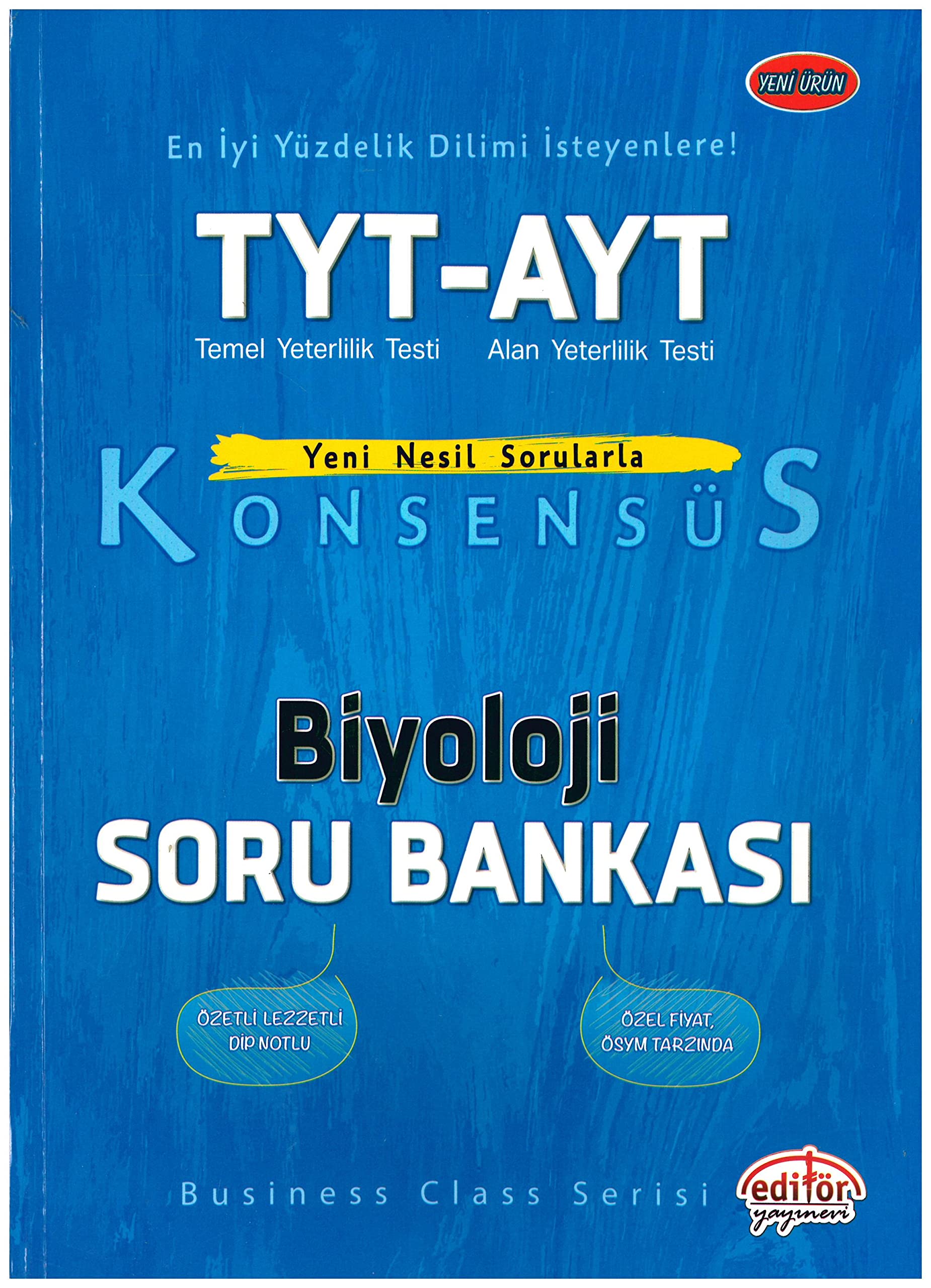 Editör Yayınları TYT AYT Biyoloji Konsensüs Soru Bankası Editör Books