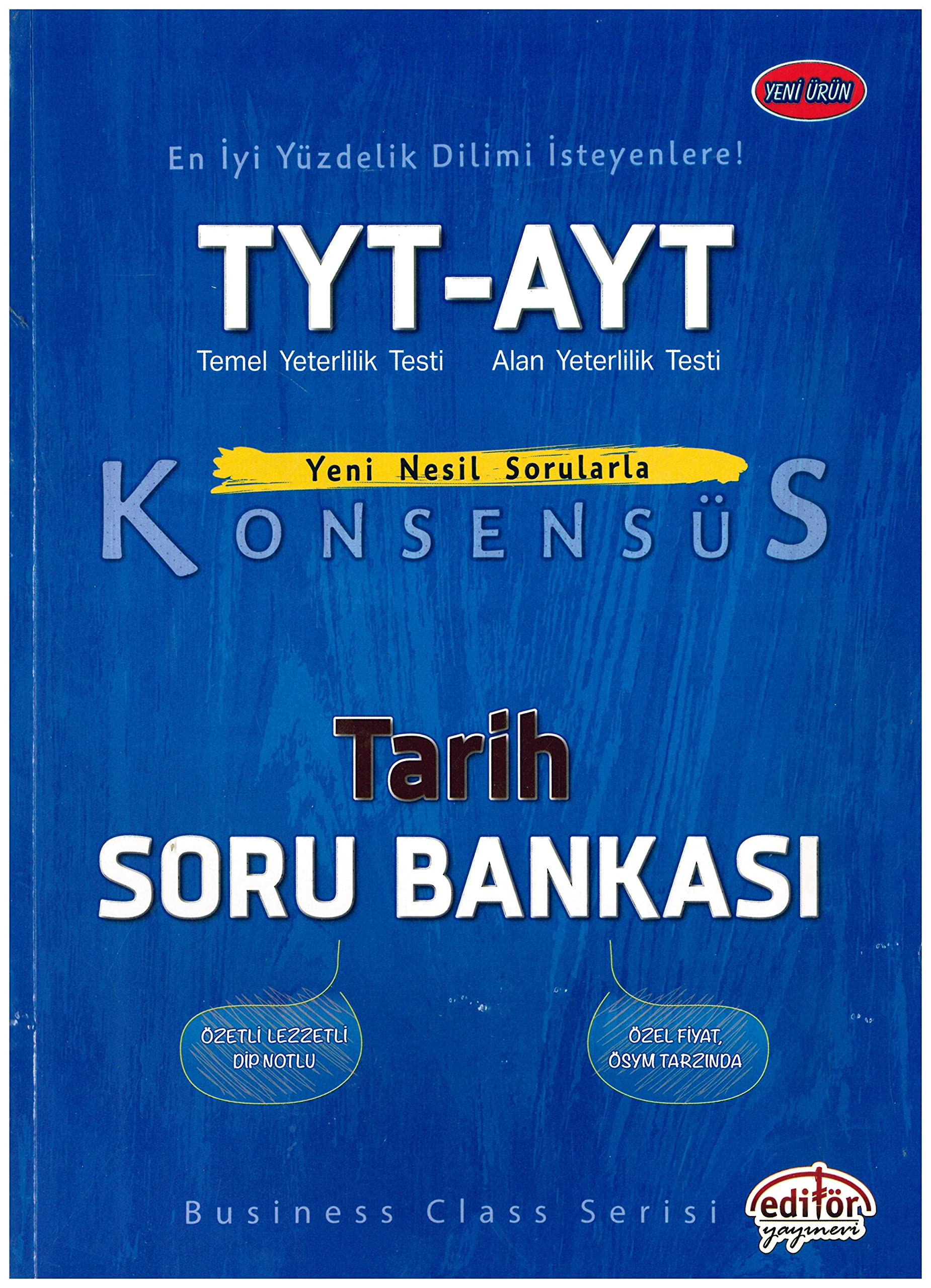 Editör Yayınları TYT AYT Tarih Konsensüs Soru Bankası Editör Books