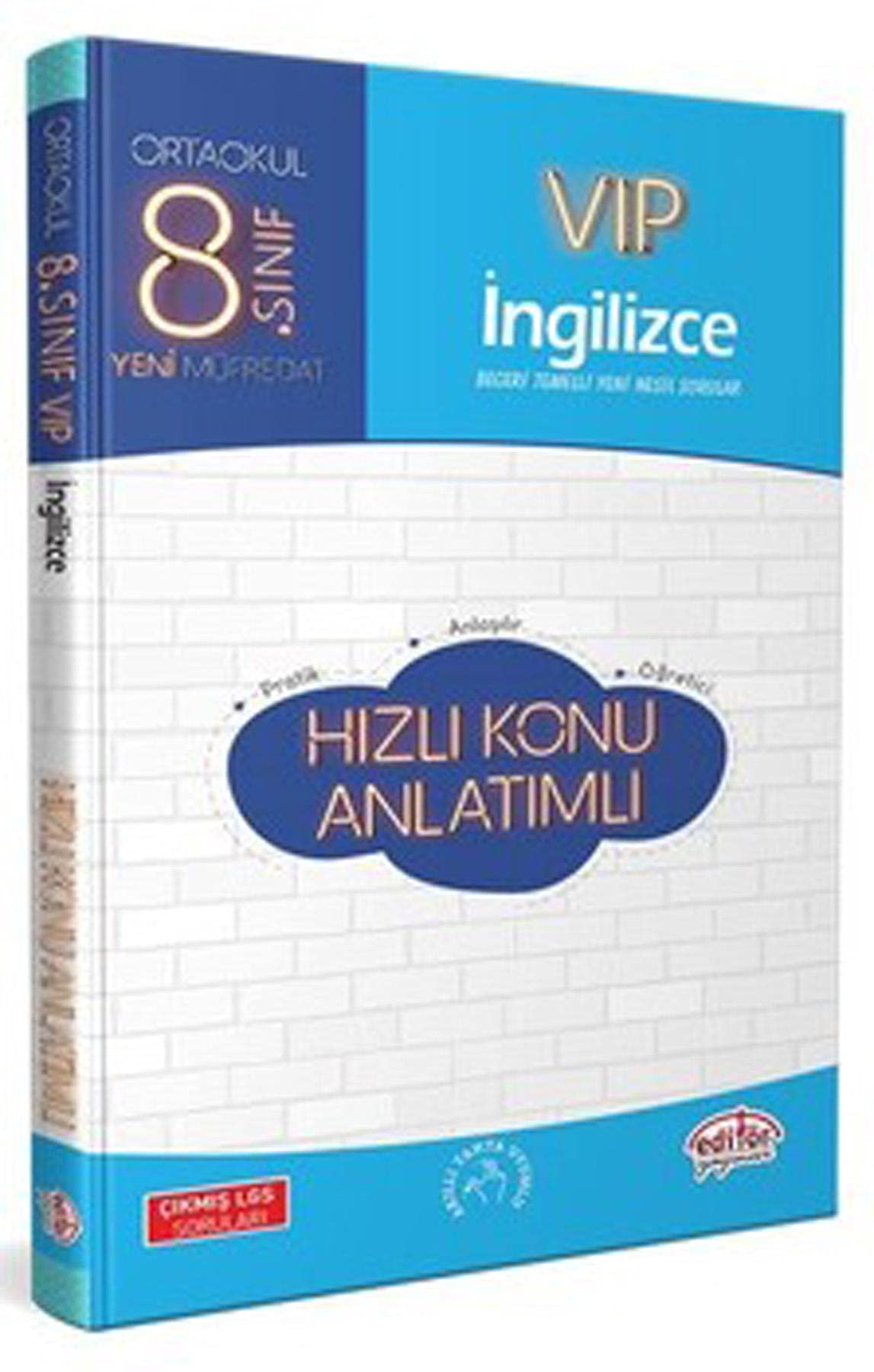 Editör 8.Sınıf Vıp İngilizce Hızlı Konu Anlatımlı Books