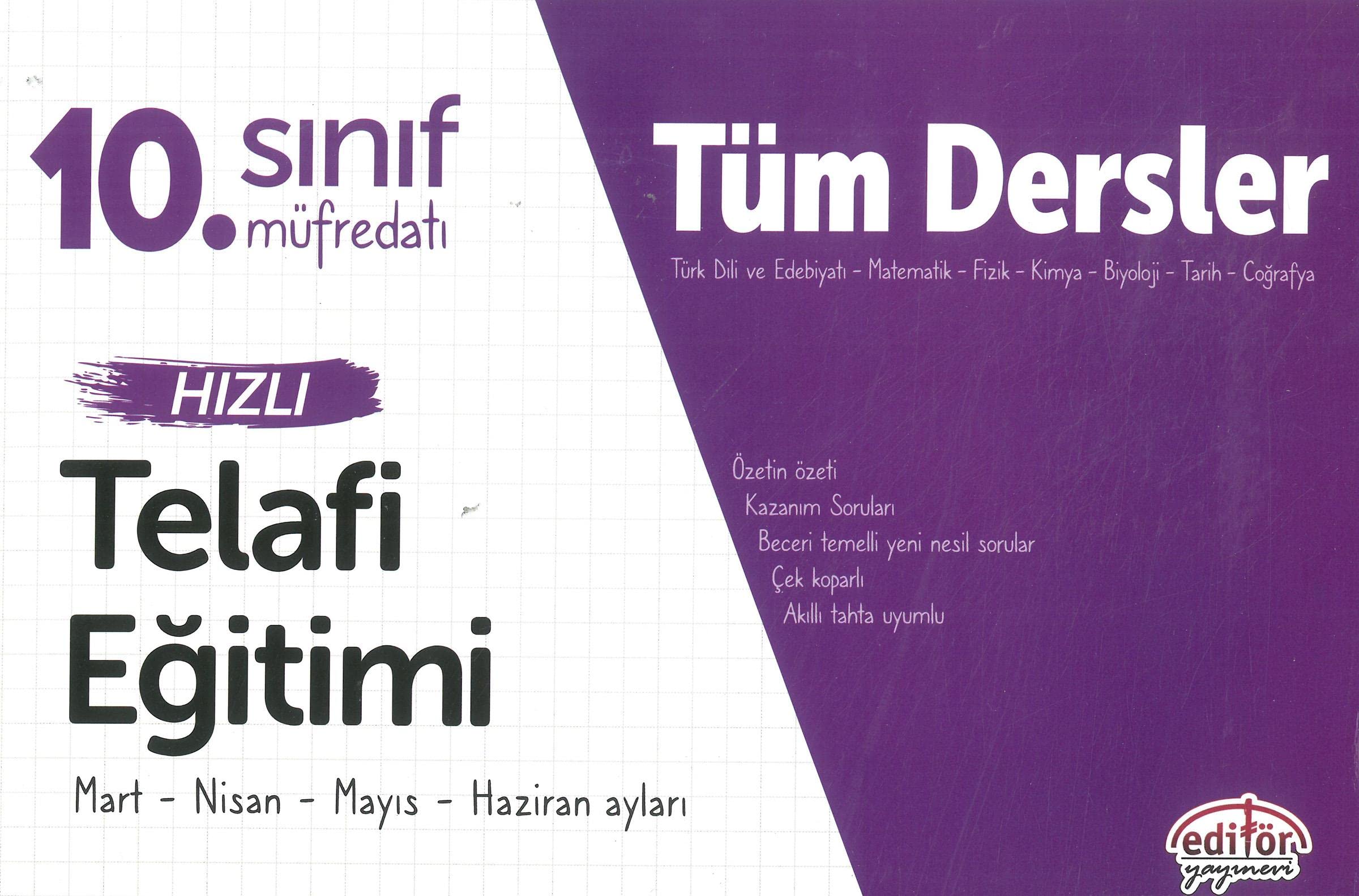 Editör 10. Sınıf Tüm Dersler Hızlı Telafi Eğitimi Books