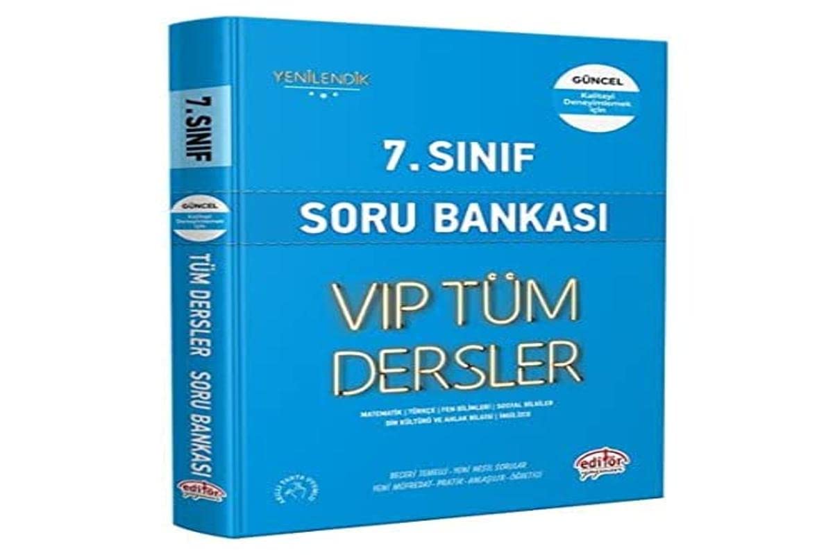7.Sınıf VIP Tüm Dersler Soru Bankası - Mavi Kitap Books