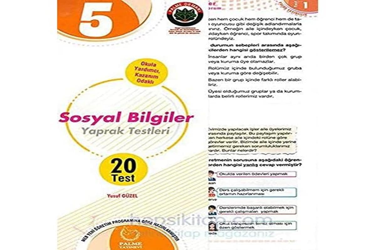 Palme - 5. Sınıf Sosyal Bilgiler Yaprak Test Yeni 2019 Books