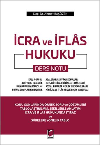 İcra ve İflas Hukuku Ders Notu book