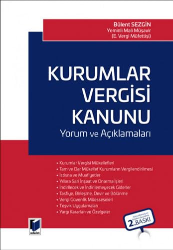 Kurumlar Vergisi Kanunu Yorum ve Açıklamaları Law