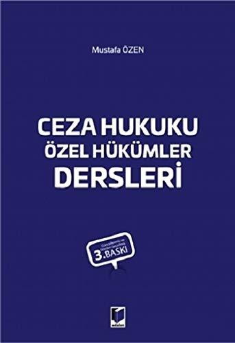 Ceza Hukuku Özel Hükümler Dersleri Books