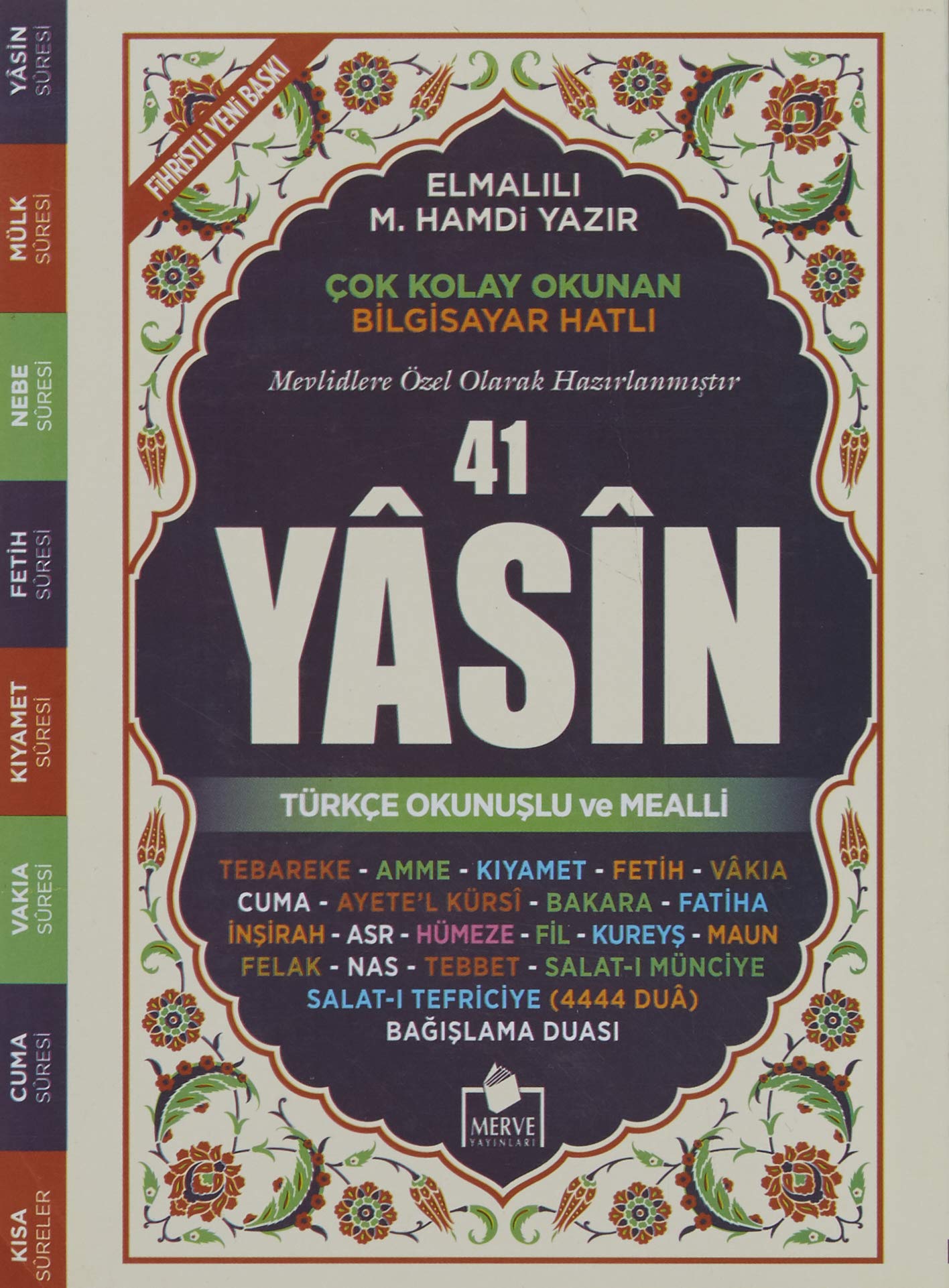Fihristli Türkçe Çanta Boy Yasin Books