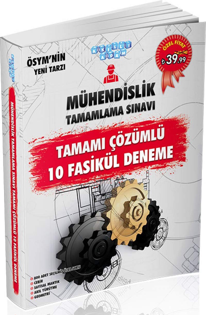 2016 Mühendislik Tamamlama Sınavı Tamamı Çözümlü 10 Fasikül Deneme Books