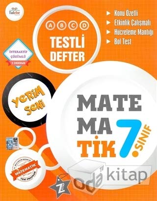 7.Sınıf Yerim Seni Matematik Testli Defter Books