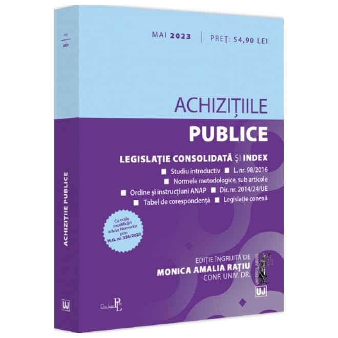 Achizitiile Publice. Actualizat Mai 2023 Learning & Reference