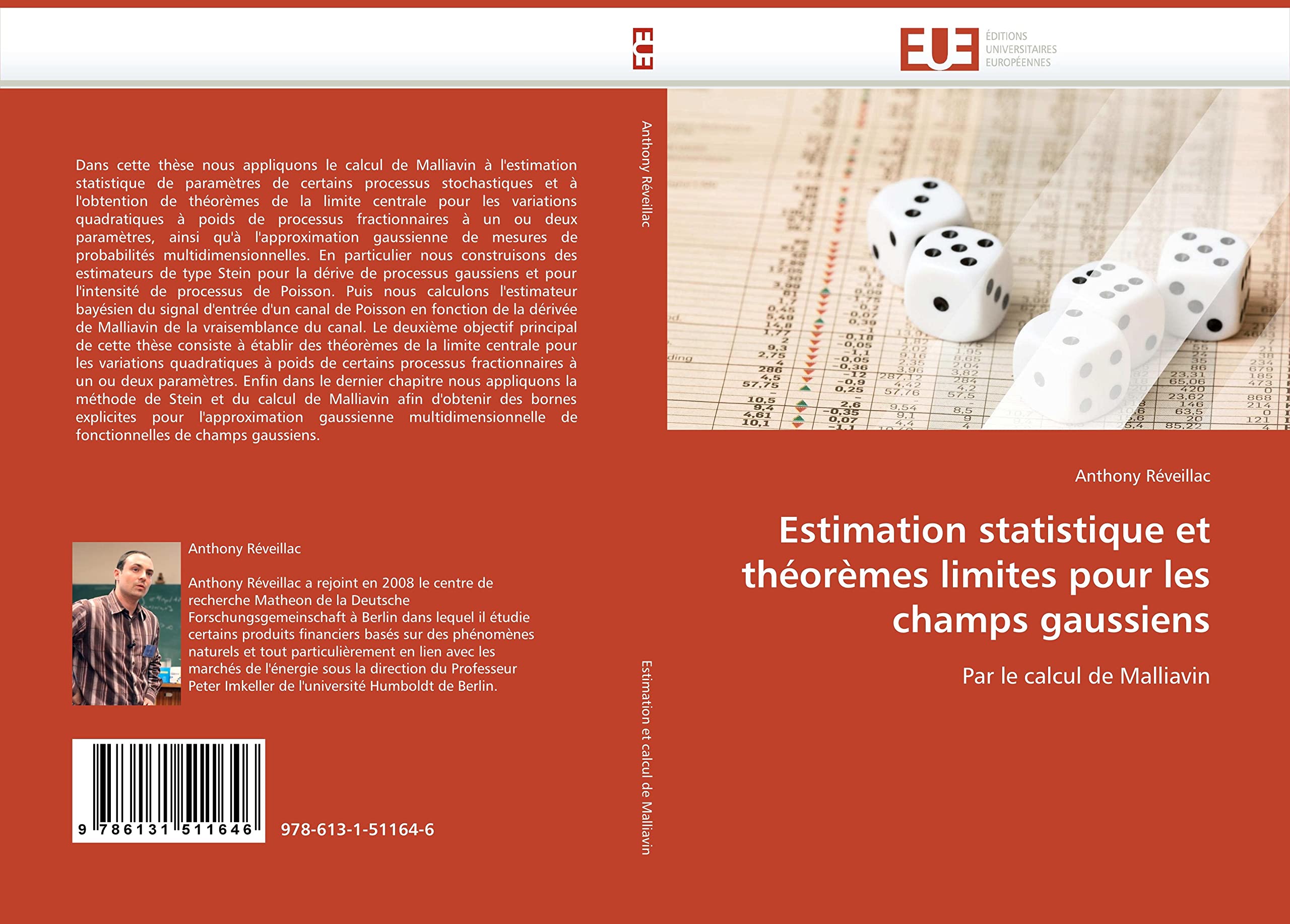 Estimation statistique et théorèmes limites pour les champs gaussiens: Par le calcul de Malliavin book