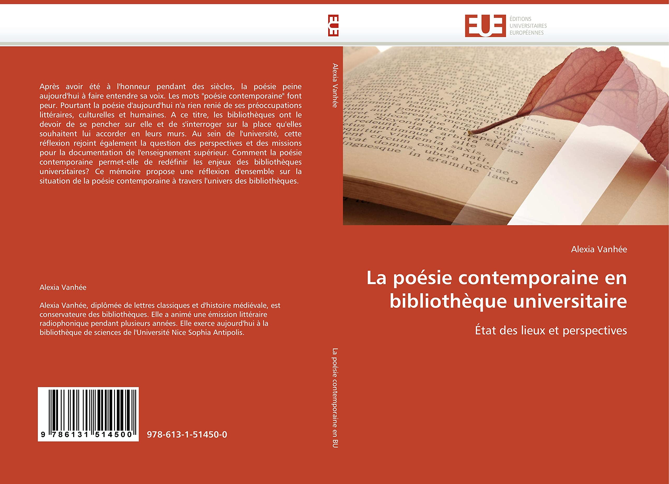 La poésie contemporaine en bibliothèque universitaire: État des lieux et perspectives book