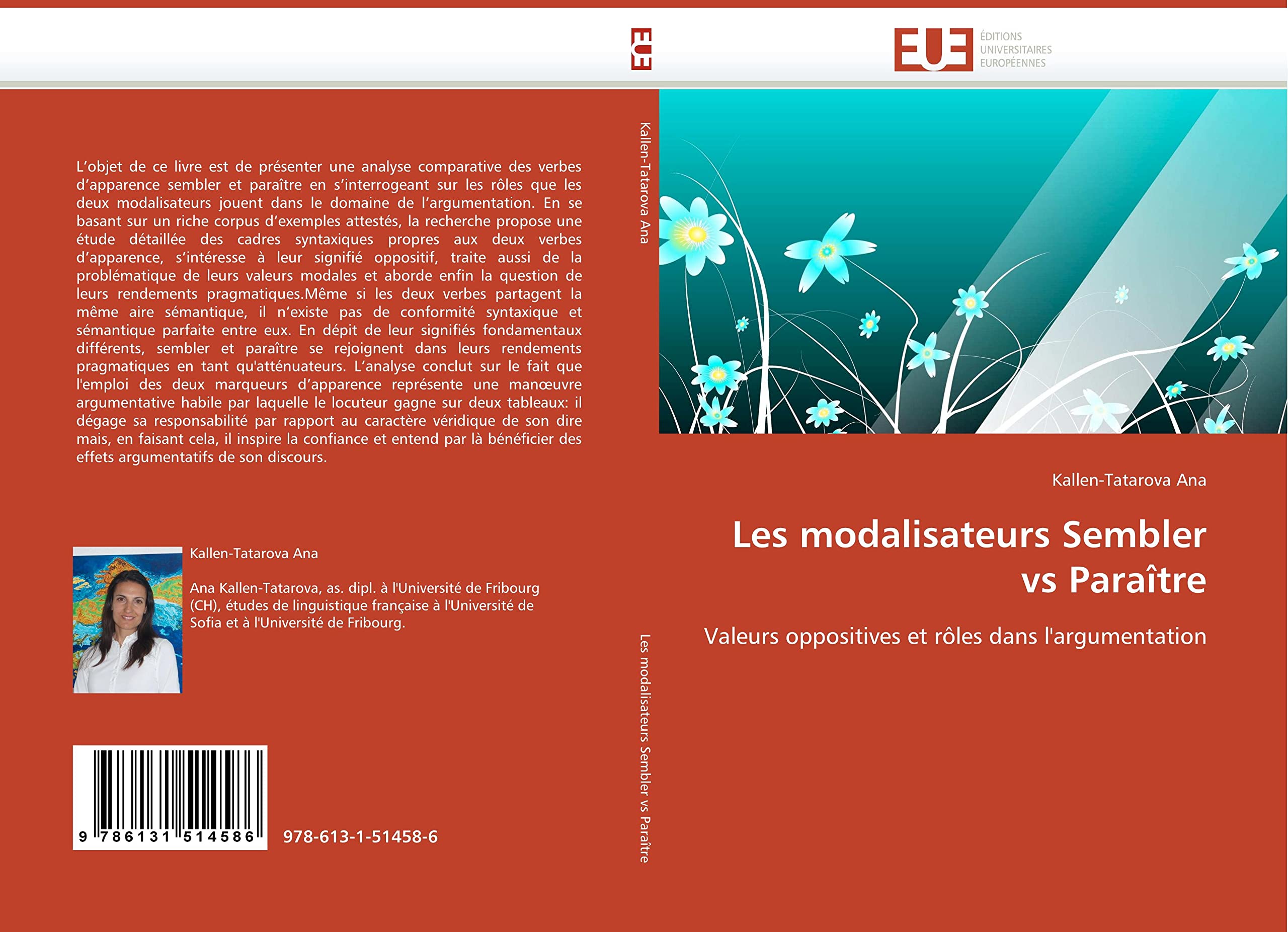 Les modalisateurs Sembler vs Paraître: Valeurs oppositives et rôles dans l''argumentation book
