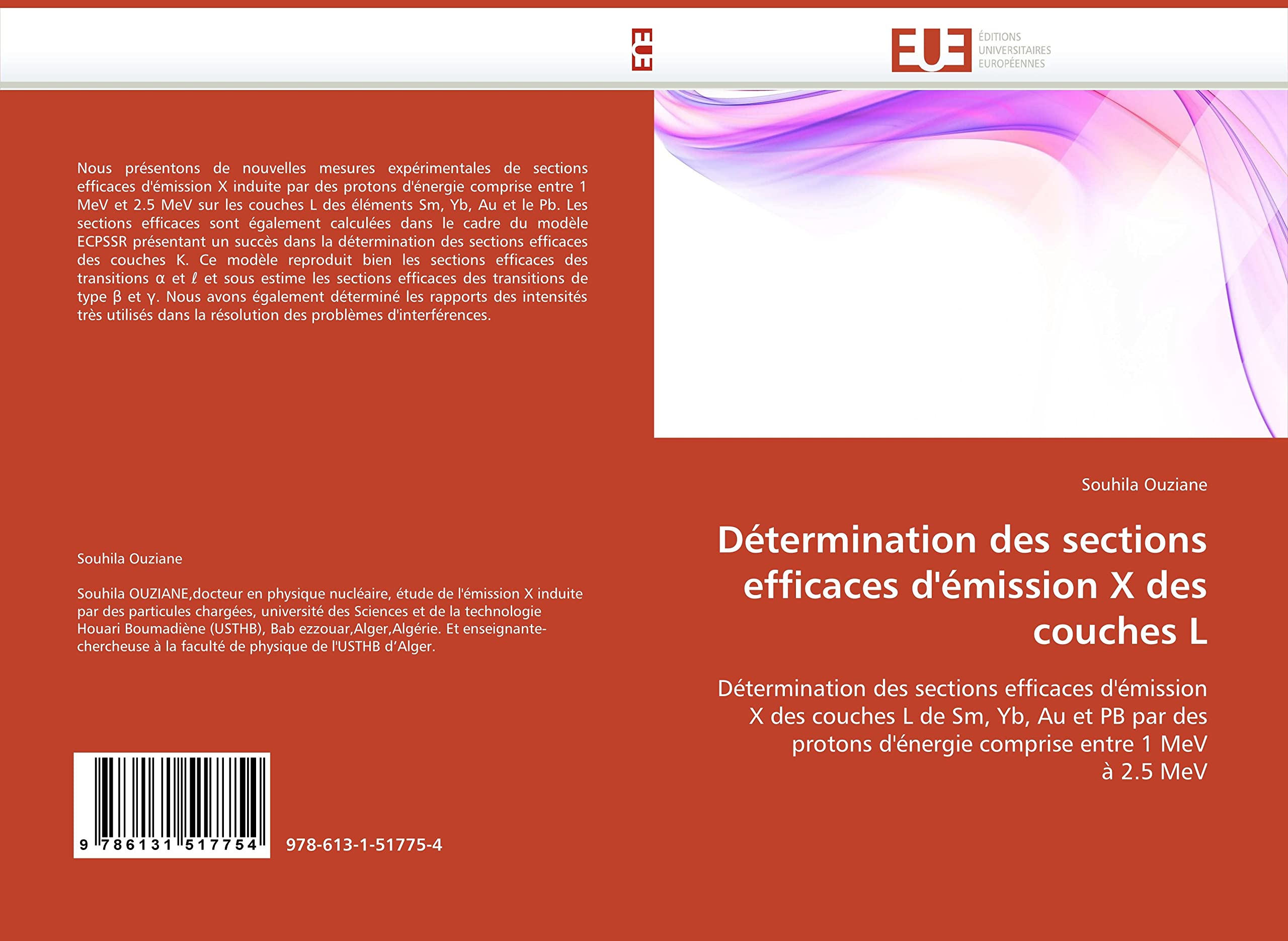 Détermination des sections efficaces d''émission X des couches L book