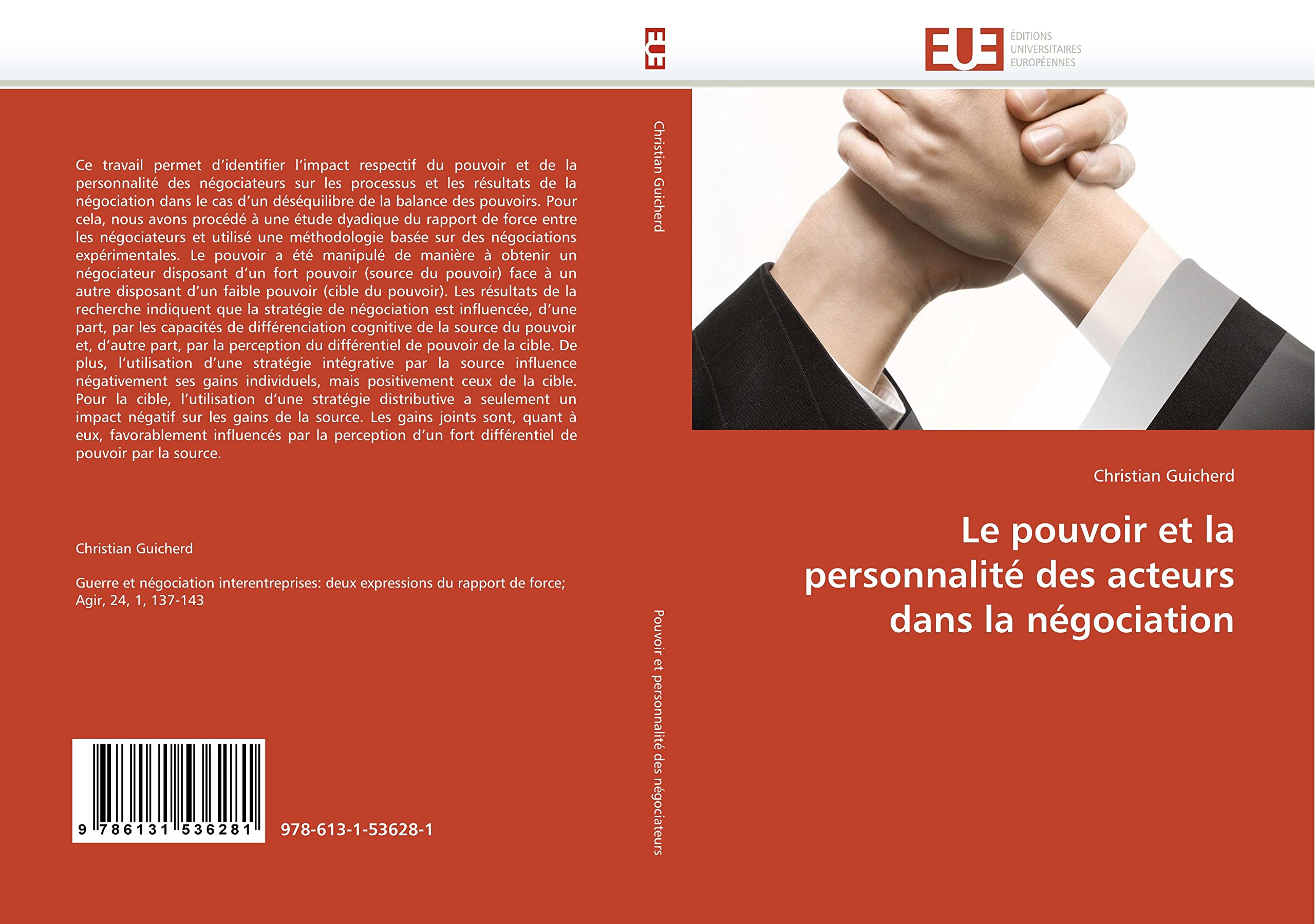 Le pouvoir et la personnalité des acteurs dans la négociation book