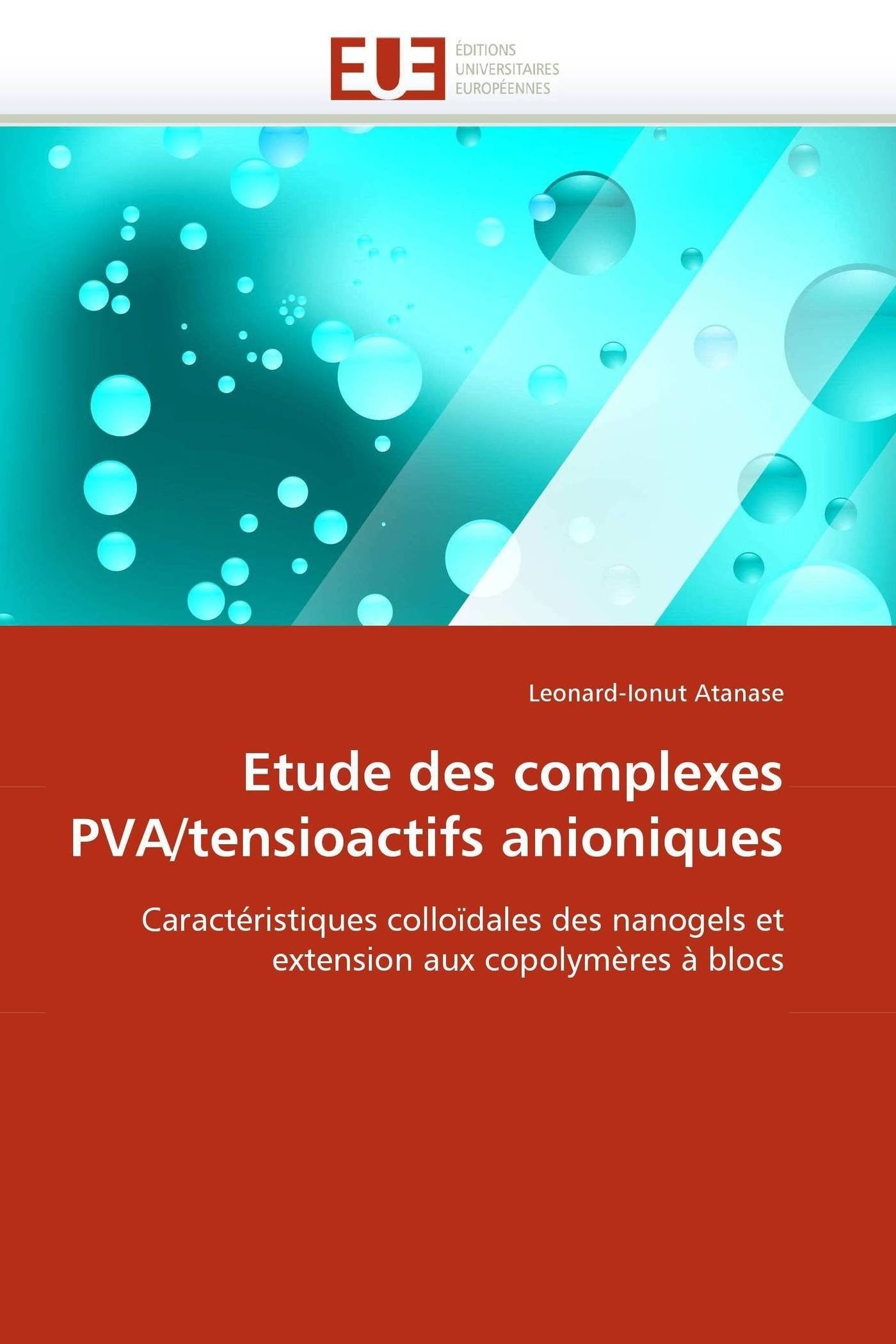 Etude des complexes pva/tensioactifs anioniques book